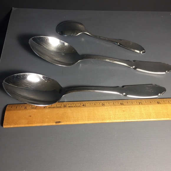 Gorham Eclipse vintage stainless serving spoons - Picture 5 of 10